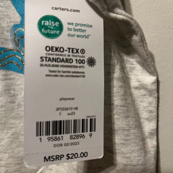 New Carter's OEKO-TEX® STANDARD White Graphic Tee - Picture 4 of 4